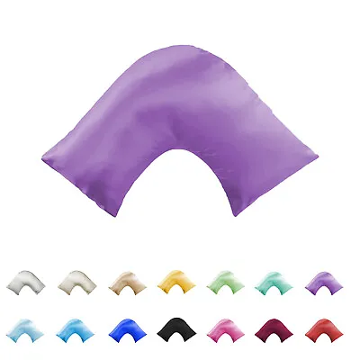 Double Stitched Soft Satin U Tri Boomerang V Shape Pillowcase Pillow Case • $15.96