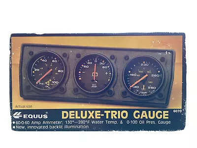 $39.99 • Buy Equus Deluxe Trio Gauge Set Oil, Water, Amp  2  Gauges Vintage Set