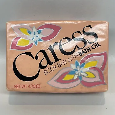 Vintage Caress Body Bar With Bath Oil 4.75 Oz  New Old Stock Peach Soap Sealed • $6.99
