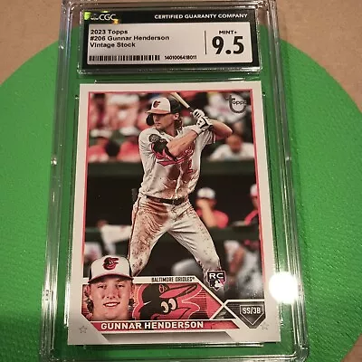 2023 Topps Gunnar Henderson Rookie Vintage Stock 32/99 CGC 9.5 Mint+ • $399.99