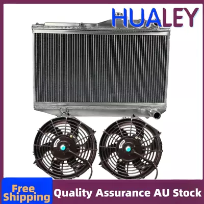 Aluminum Radiator+Fan For 1983-1987 1984 1985 TOYOTA COROLLA AE86 4AGE GTS MT • $200