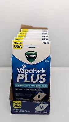 5- Vicks VapoPads Plus Refills 8 Scent Pads Intense Cold Blasting Menthol • $45