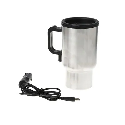 12V Stainless Steel Travel Mug Car Boiling Mug Electric Kettle Heating • £10.93