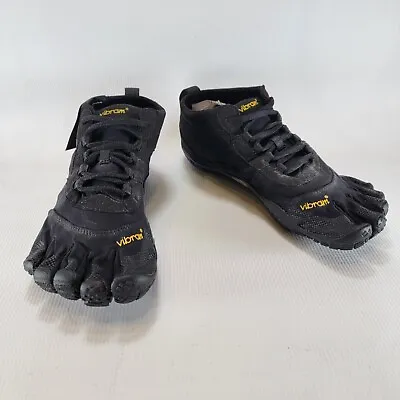 Vibram Fivefingers V-Trek Black Mens Sz 8-8.5 Lace Up Outdoor Hiking Shoes NWT • $80.71