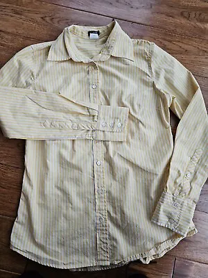 J. Crew Women's Striped Yellow Button Down Shirt Size Small • $9.99