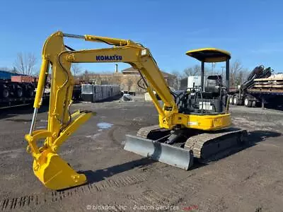 2007 Komatsu PC40MR-2 Mini Excavator Steel Tracks Backhoe Aux Hyd Thumb Bidadoo • $6800