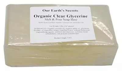 Organic Oil Clear Glycerin - 2 Pound Melt And Pour Soap Base • $32.19