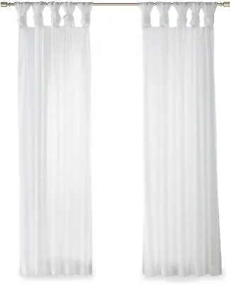 50 X 84 Madison Park Ceres Voile Sheer Window Curtains Twisted Tab - 2 PANELS • $29.95