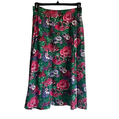 $47.99 • Buy Vintage Mondiki Peony Floral Square Dance Skirt Plus Size 1