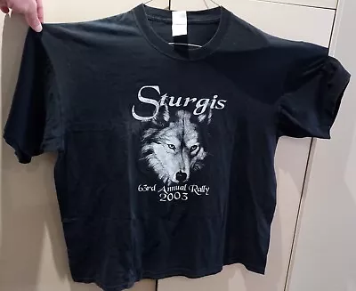 Original 2003 Sturgis Harley Davidson Shirt With Wolf Men's XXL FREE Shipping • $27.50