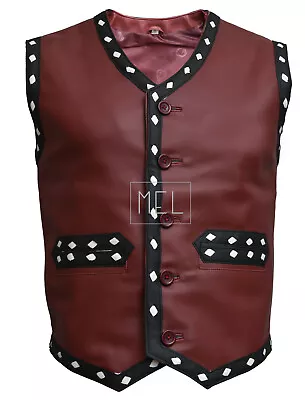 Real Leather Warrior Vest The Warriors Movie Motorcycle Rider Costume Jacket • $89.99