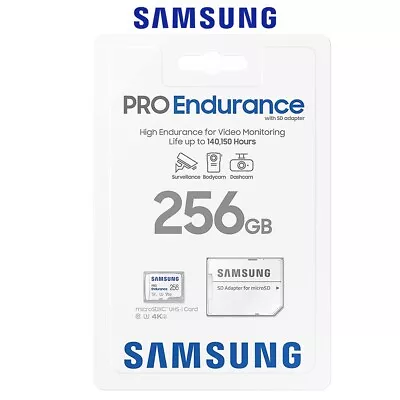 Samsung Pro Endurance 256GB Micro SD Card Class 10 UHS-I SDXC DashCam Security • $79.95