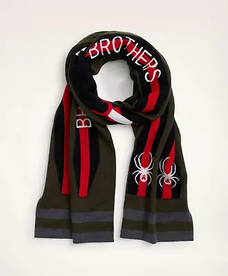 Brooks Brothers X SPYDER 100% Pure Merino Wool Ski Stripe Scarf $99 NEW • $59.99