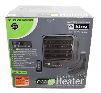 King Electric Garage Heater 34100 BTU 10000 Watts Model# KB2410-1-B2-ECO • $1099.95