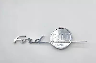 Used OEM 1955 Ford F-100 Hood Side Emblem #16721A • $50