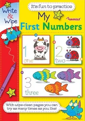 Kids Learning Books ABC Numbers Writing Reading Wipe Clean Pages Fast Shipping • £2.95