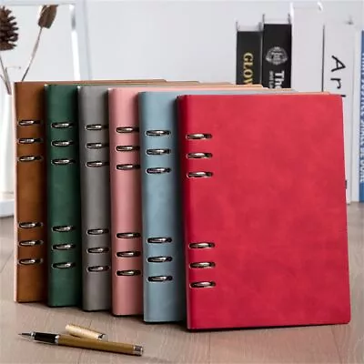 A5/A6 Notebook Spiral 6 Holes Writing Notepad Line Ruled Ring Binder 100Sheet • $15.27