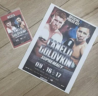 Canelo Vs. Golovkin Media Credential And Official Press Kit • $350