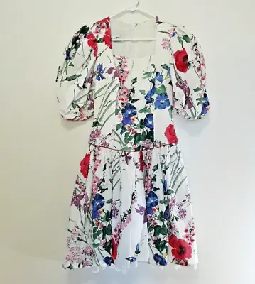 Vintage 80s Louisa Nevins Tea Dress Midi Party Bridesmaid Wedding Size 6 • $29.95