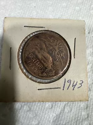 RARE 1944 Estados Unidos Mexicanos 20 Centavos / 20 Cent Mexican Coin 1944 • $15