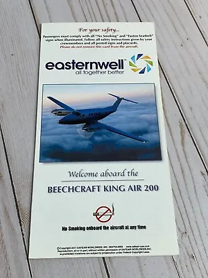 $9.99 • Buy Easternwell Beechcraft King Air 200 Safety Card