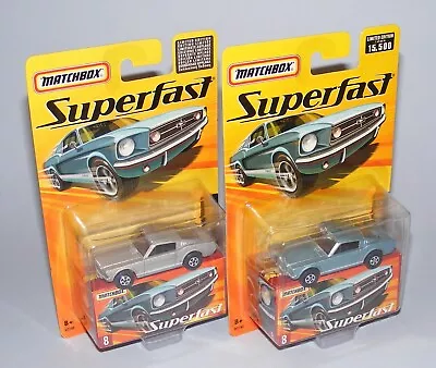 MATCHBOX SUPERFAST 2 X #8 FORD MUSTANG GT 2005 LTD EDITION ONLY 8000/15500 MIB • £30