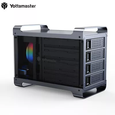 Yottamaster 4 Bay Hard Drive Enclosure RAID USB 3.0 SATA 2.5/3.5  HDD SSD DF4RU3 • $209.99