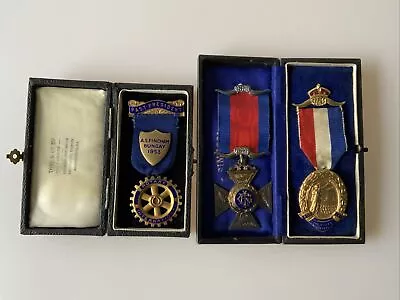 £20 • Buy 3 X Old Medals Buffaloes And Rotary 
