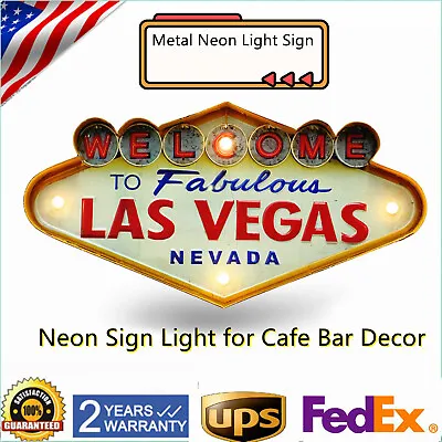 $39.90 • Buy Welcome To Fabulous Las Vegas Nevada Metal Neon Sign Light For Cafe Bar Decor