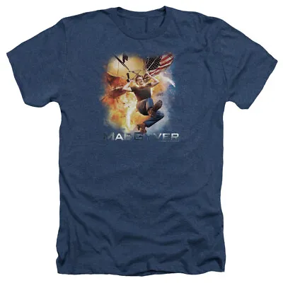 MacGyver Heather T-Shirt Poster Navy Tee • $23.39
