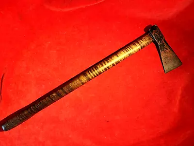 Beautiful Ca 1870 Indian Wars Era Hand Forged Tomahawk Axe - Tiger Stripe Handle • $375