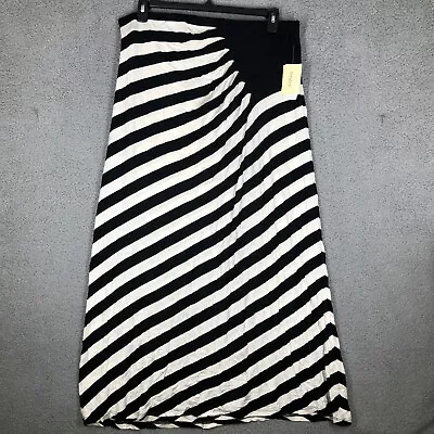 Maxi Skirt ECI New York Size XL White And Black Stripes RN#101276 • $12.99