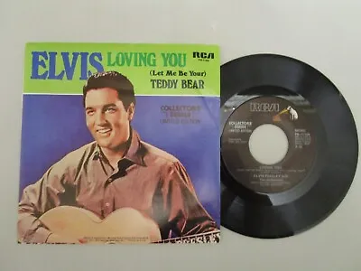 Elvis Presley 45 RPM Record & Picture Sleeve Loving You / Teddy Bear  RCA • $7.95