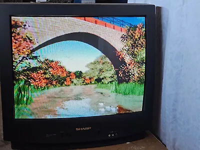 $299 • Buy Sharp 27  CRT TV Color Tube Television Retro Gaming S-Video AV Ports Component