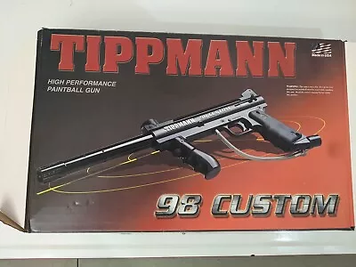 Vtg Tippmann 98 Custom High Performance Paintball Gun W/Box  • $60