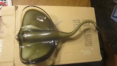 Stingray Manta Ray Smoky Colored Handblown Glass 12in X 8 In Murano Style Heavy • $18