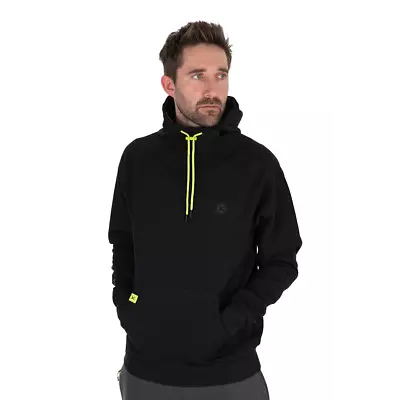 Matrix Coarse Match Fishing Clothing Black Lime Pullover Hoody • £44.99