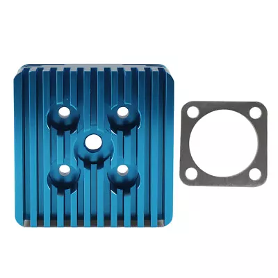 Blue CNC Square Cylinder Head For Racing 66cc 80cc Engine Motorized Bicycle • $36.99