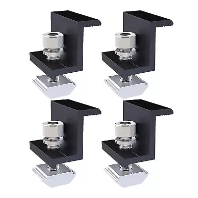 4pcs Solar Mount Z Bracket Pressing Block PV Panel Rail End Grounding Clamp • $25.19