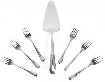 Cake Pie Pastry Server Set & 6 Tea Cake Forks Cake Slice Wedding Cake Server Set • £11.99