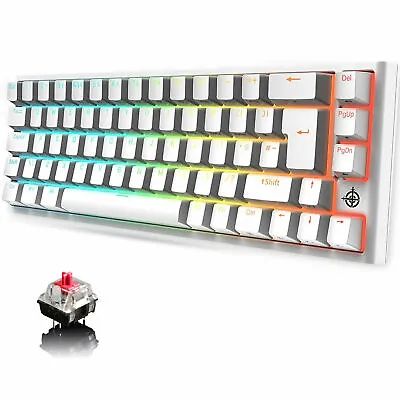 $10.99 • Buy AU Wired 60% Mini TKL RGB Mechanical Gaming Keyboard Red Switch For PC Mac Gamer
