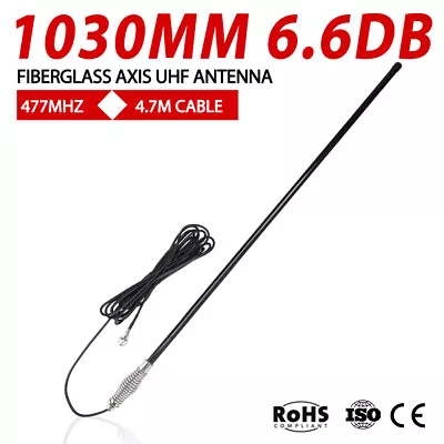 UHF Radio Antenna 6.6DBi Hi Gain CB Fiberglass 1030MM For GME UNIDEN ORICOM • $79.95