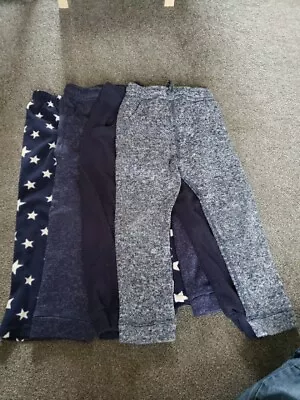 Boy Bundle Warm Fleece Jogger Trousers 4-5 110 Blue Gap TU Next • £1.99