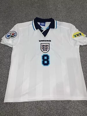 £29.50 • Buy England 1996 Home Shirt Gascoigne 8 - Mens Large Next Day Delivery Option DPD