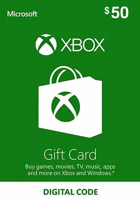 READ DESC 🛑🛑🛑 Xbox Microsoft Gift Card ($50 USD) READ DESC 🛑🛑🛑 • $30