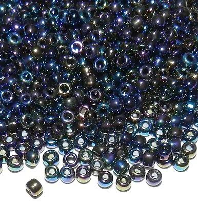 SB1406 Multi-Color Iris Rainbow 6/0 4mm Rondelle Matsuno Glass Seed Beads 40gm • $12.75