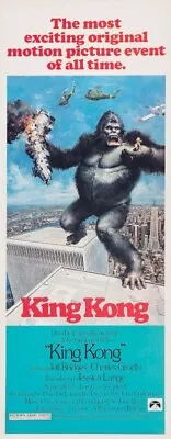 1976 KING KONG VINTAGE MOVIE POSTER PRINT STYLE B 36x14 9 MIL PAPER • $34.95