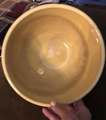 Vintage McCoy Fish Scale Yellow Wear 1940's Mixing Bowl Farmhouse Primitive  8  • $30