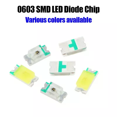 20PCS 0603 SMD Super Bright Red/Green/Blue/Yellow/White/ICE BLUE LED Light Diode • $1.79