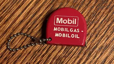 Vintage Miniature MOBIL Gas Oil Tape Measure Ruler Keychain Liberty Service WI • $19.99